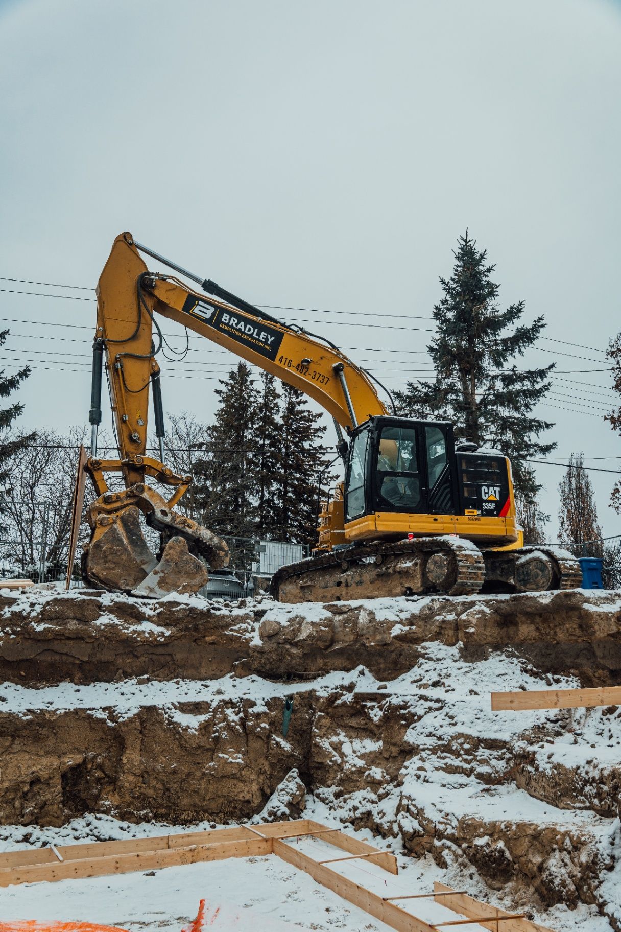 Excavation and site prep for a custom home foundation