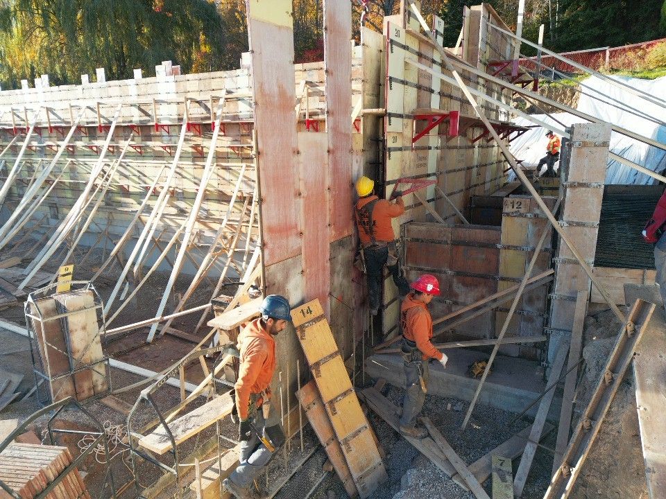 Engineered concrete footing formwork ready for inspection